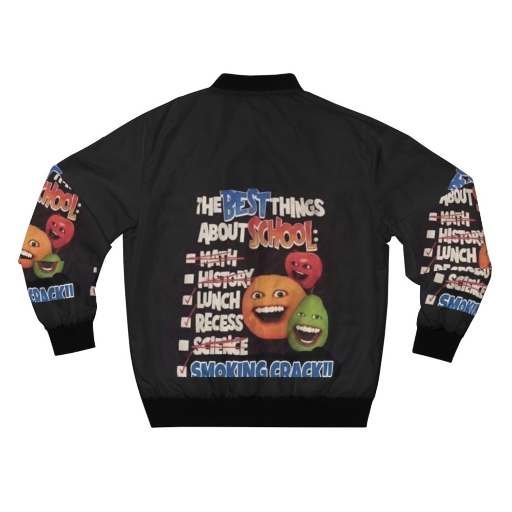 Annoying Orange School Bomber Jacket with funny, cute cartoon design - Back