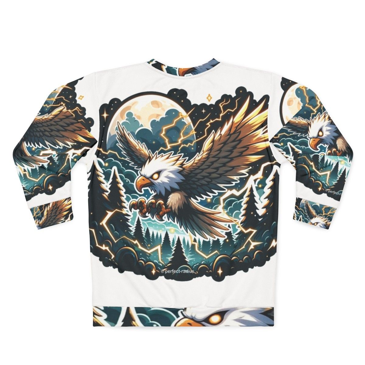 Legendary thunder eagle fantasy graphic sweatshirt - Back