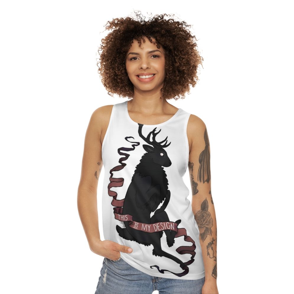 Unisex Hannibal Stag Design Tank Top - women