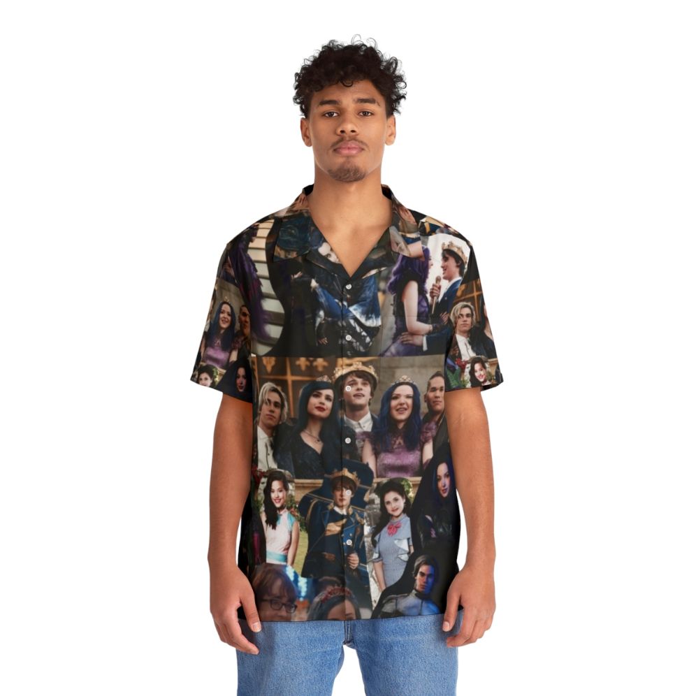 Disney Descendants Collage Hawaiian Shirt - People Front