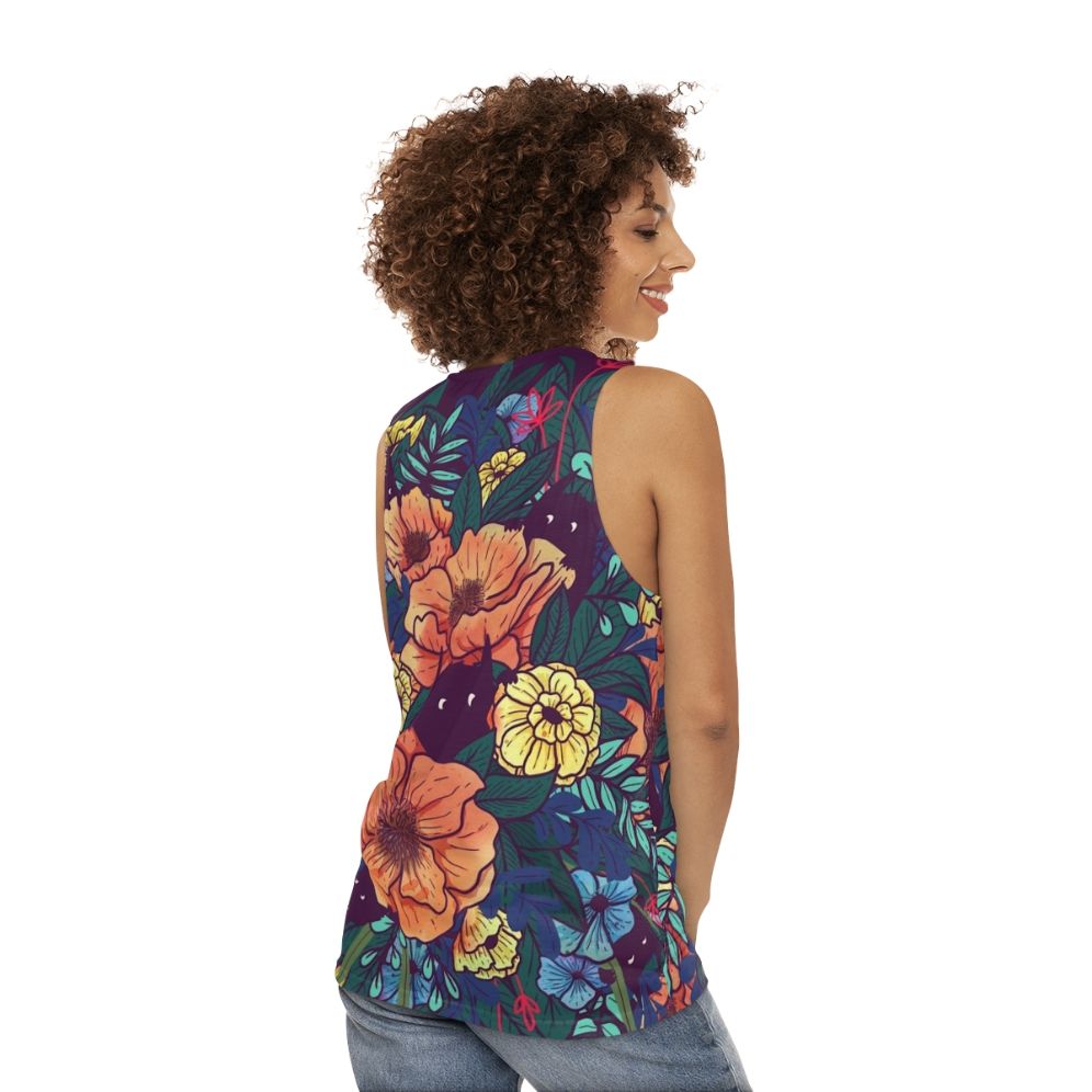 Wild Flowers Unisex Tank Top - women back