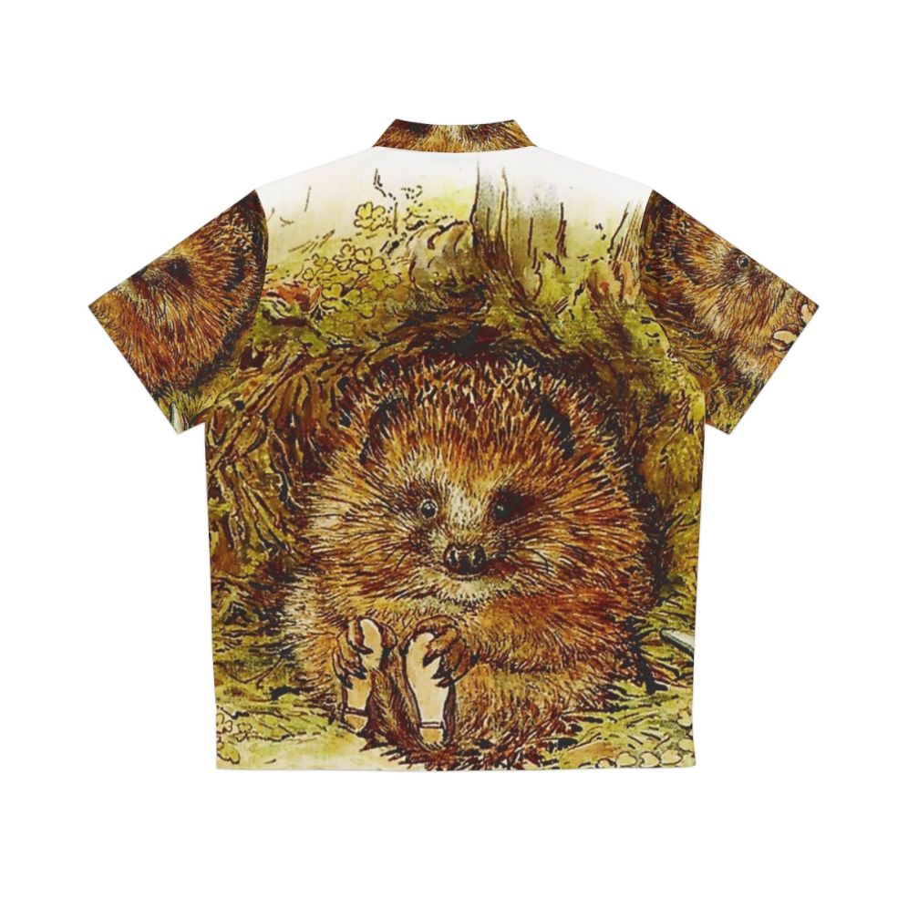 Beatrix Potter's "Old Mr Pricklepin" hedgehog Hawaiian shirt - Back