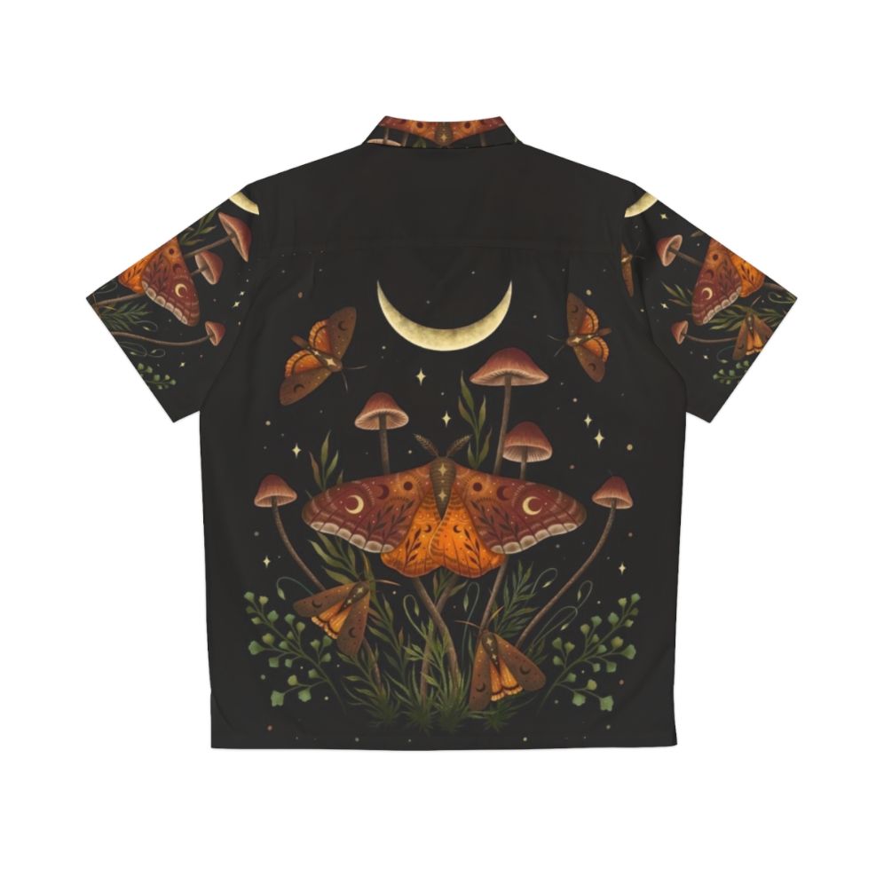 Autumn Light Underwing Hawaiian Shirt with moths, butterflies, and nature inspired design - Back