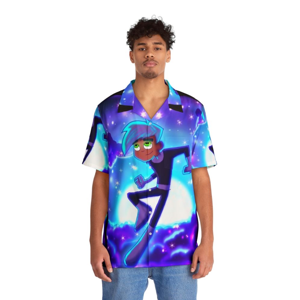 Danny Phantom Inspired Hawaiian Shirt with Nickelodeon Cartoon Fan Art Design - People Front