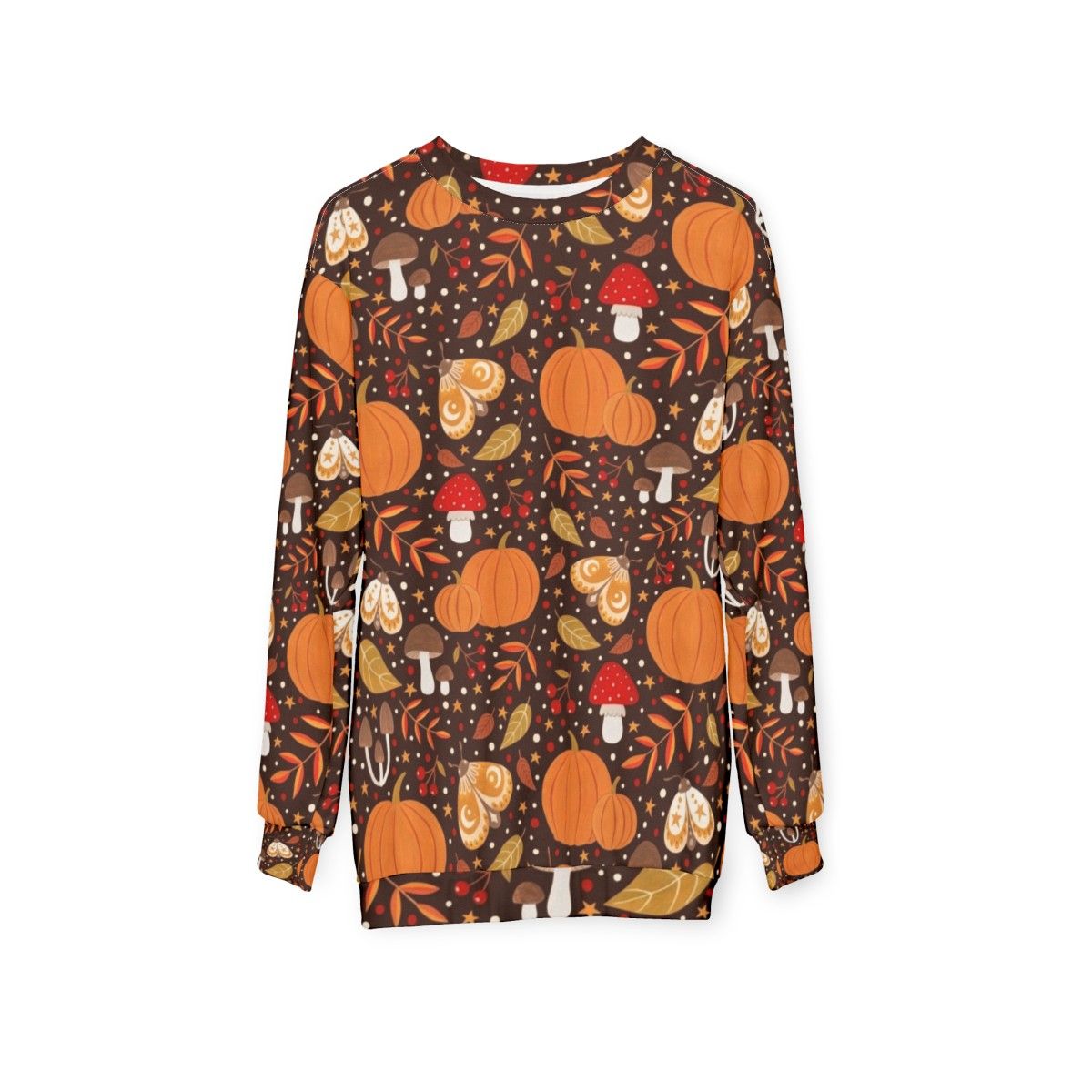 Autumn Elements Sweatshirt featuring nature inspired design - hanging