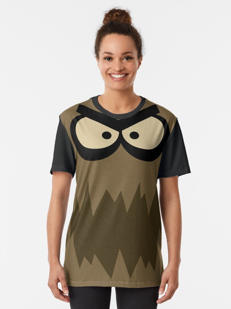 Dirty Bubble character from Spongebob Squarepants cartoon on a graphic t-shirt - Women