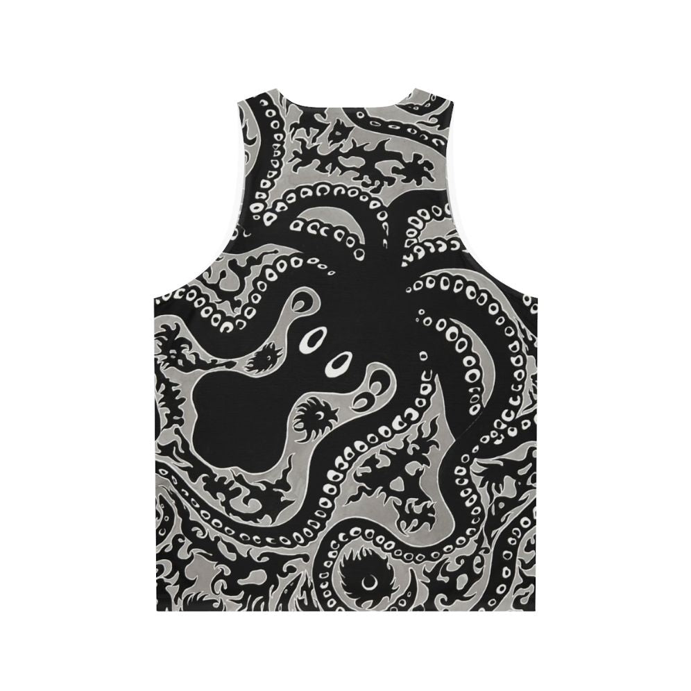 Unisex tank top featuring a Minoan-style octopus design - Back