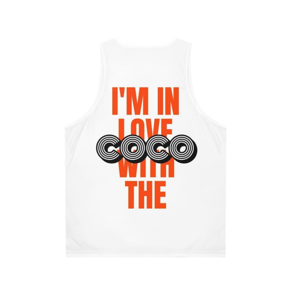 Unisex tank top with "I'm In Love With The Coco" design - Back