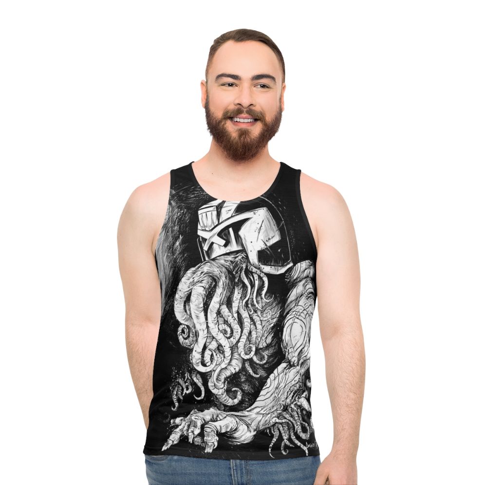 Judge Cthulhu Unisex Ink Graphic Tank Top - men