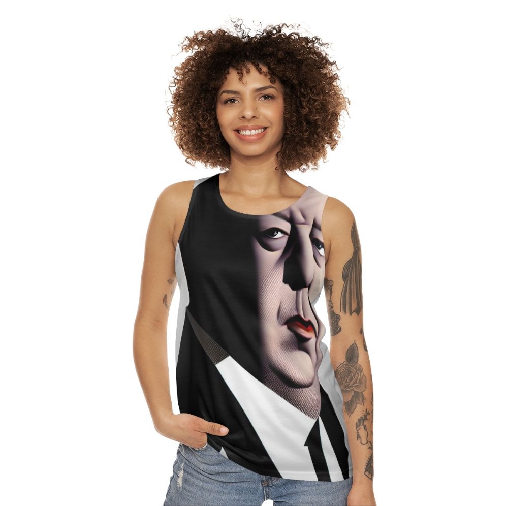 Alfred Hitchcock Inspired Unisex Tank Top - women