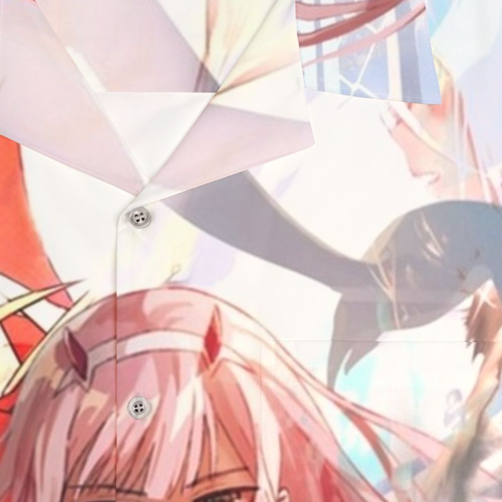 Darling in the Franxx Zero Two Anime Hawaiian Shirt - Detail