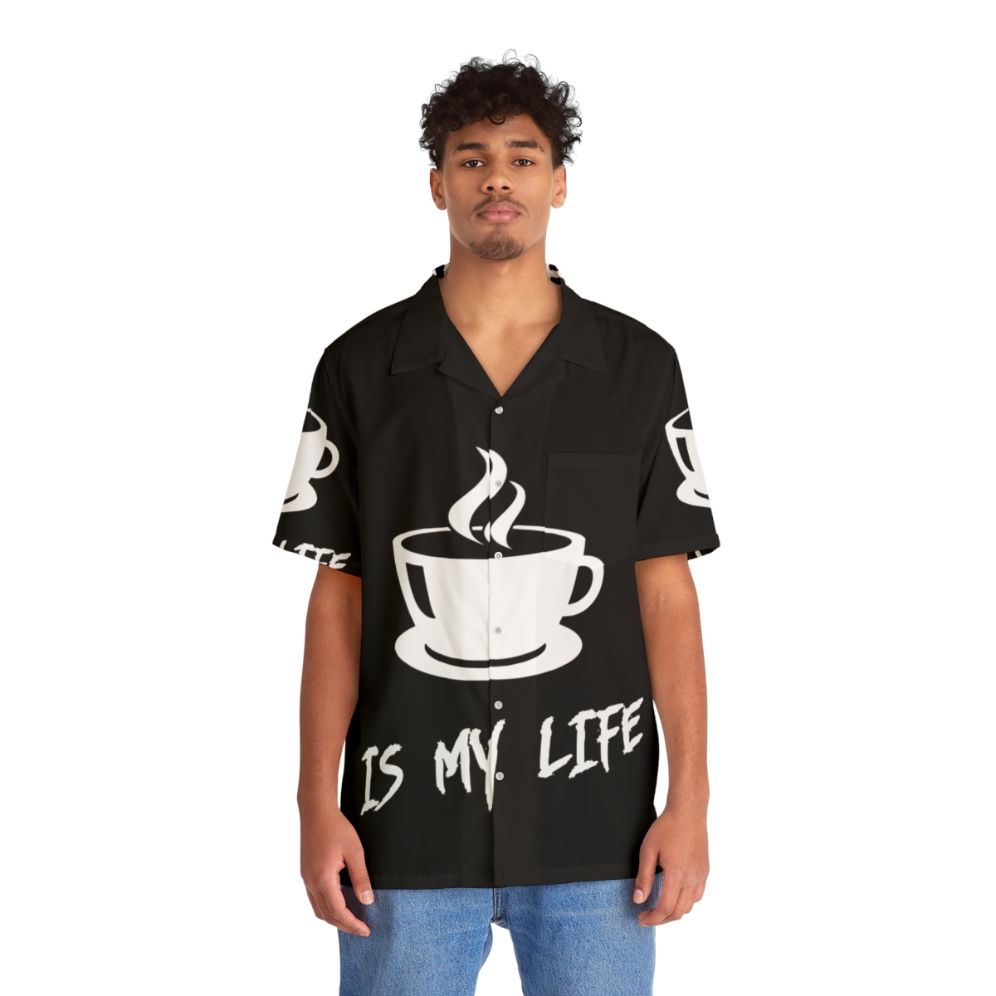 Coffee Hawaiian Shirt for Coffee Lovers - People Front