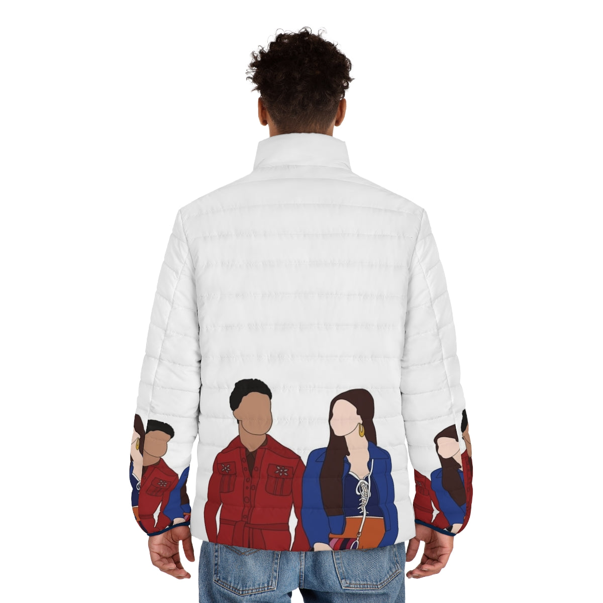 Sex Education Ruby and Anwar Puffer Jacket from Netflix - men back