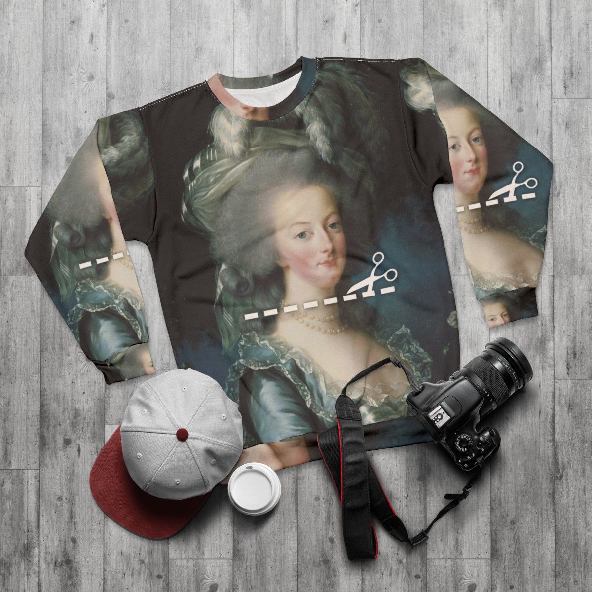 Marie Antoinette Inspired French Revolution Sweatshirt - flat lay