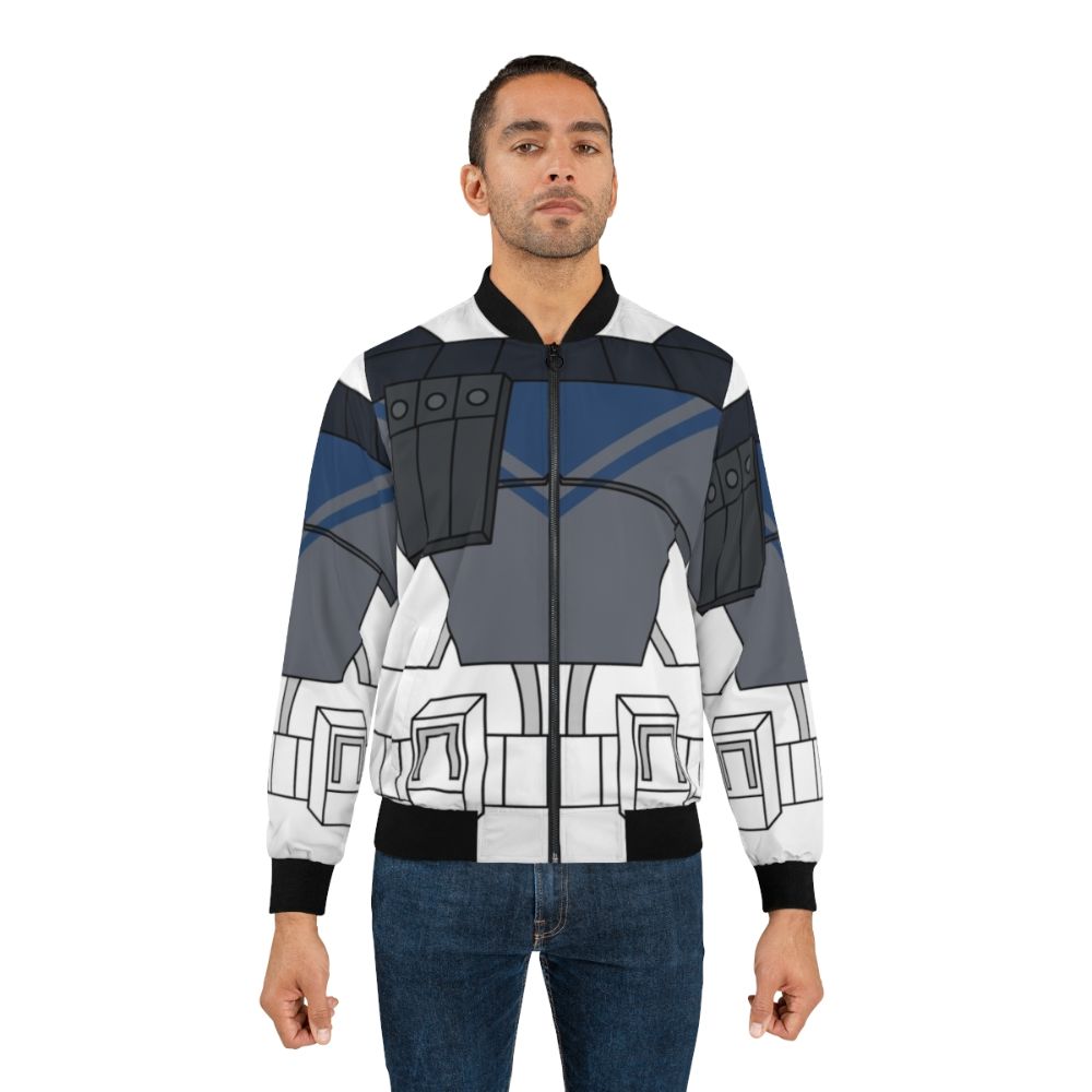 Star Wars Clone Trooper Bomber Jacket with a stylized design - Lifestyle