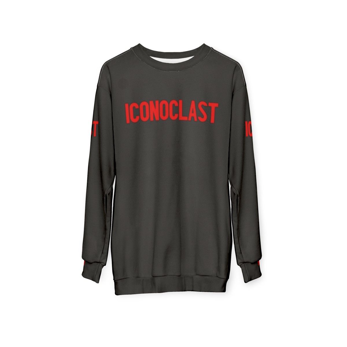 Iconoclast Sweatshirt, featuring a bold design for the nonconformist - hanging