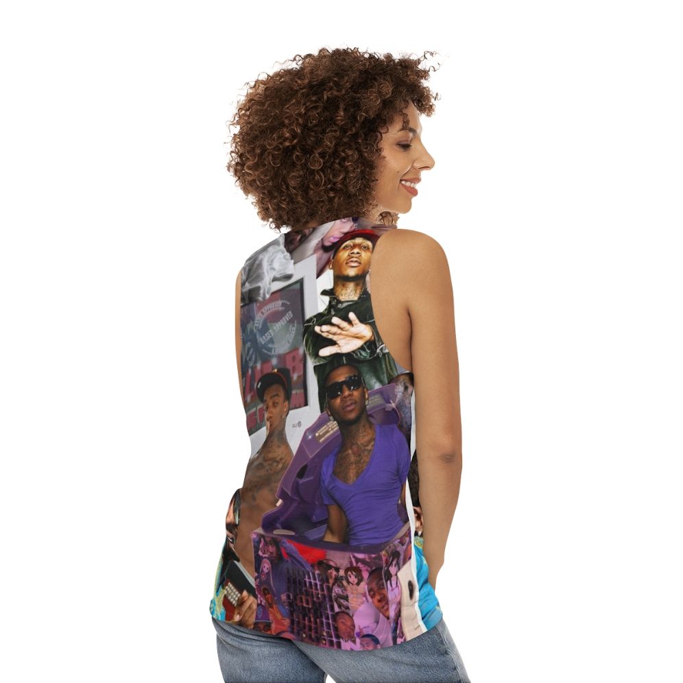 Based Unisex Tank Top with Lil B Basedgod Inspired Design - women back