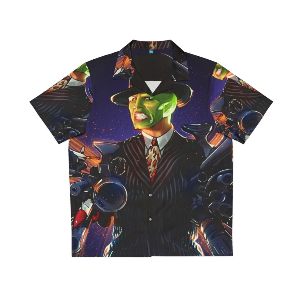 The Mask Hawaiian Shirt featuring Jim Carrey in the iconic superhero comedy