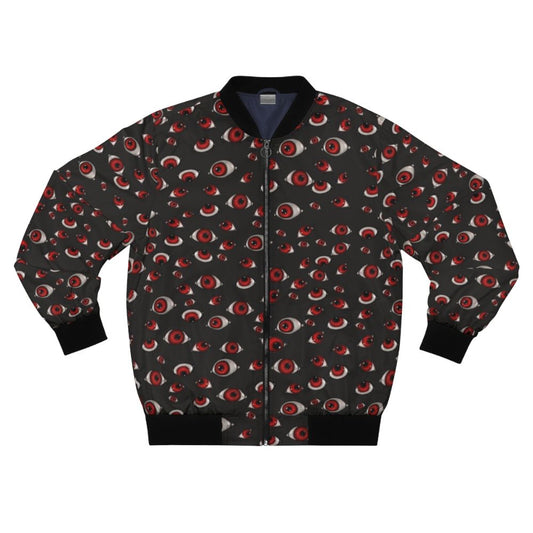 Hellsing Eyes Bomber Jacket with a dark, creepy anime-inspired pattern