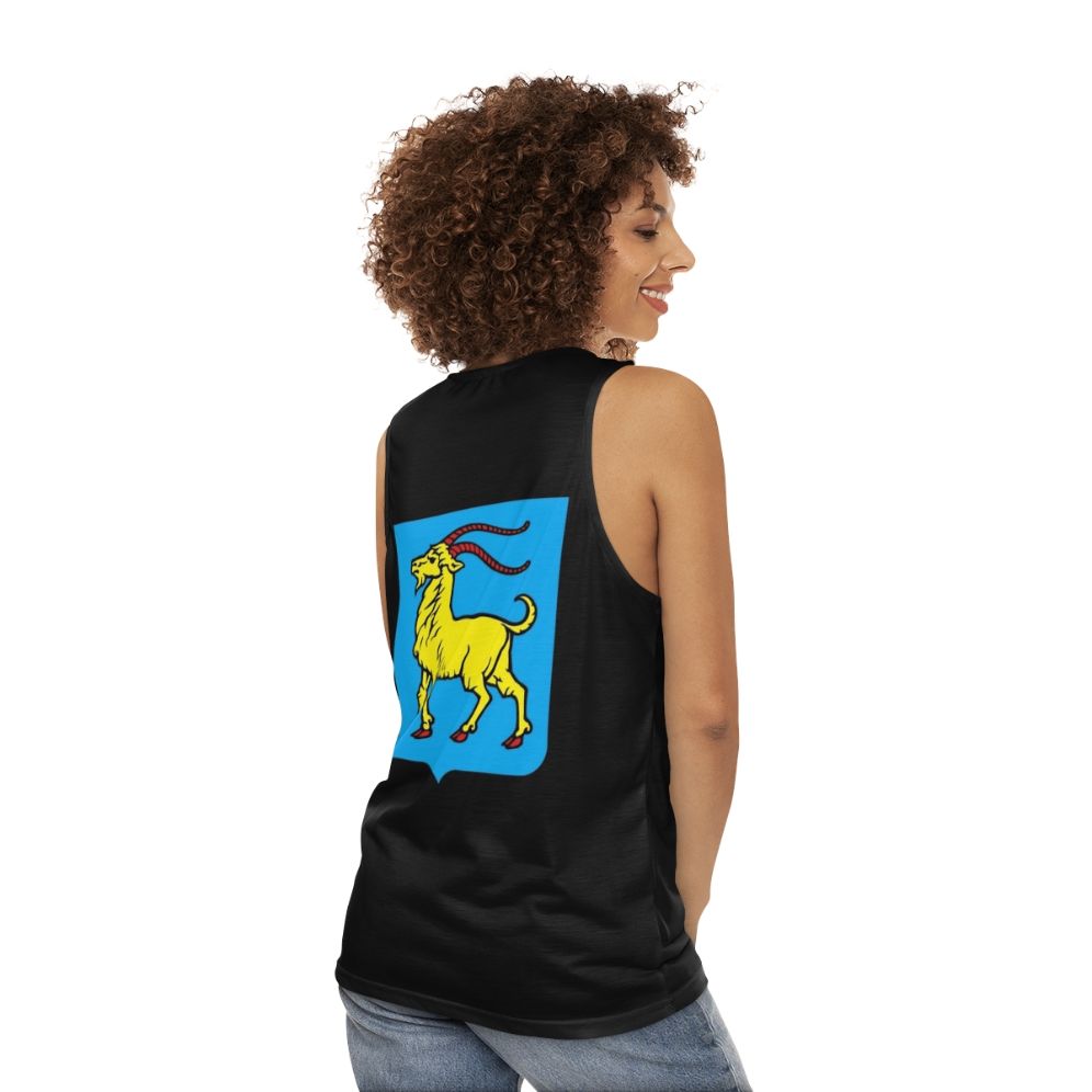 Croatia Istria Heraldic Goat Unisex Tank Top - women back