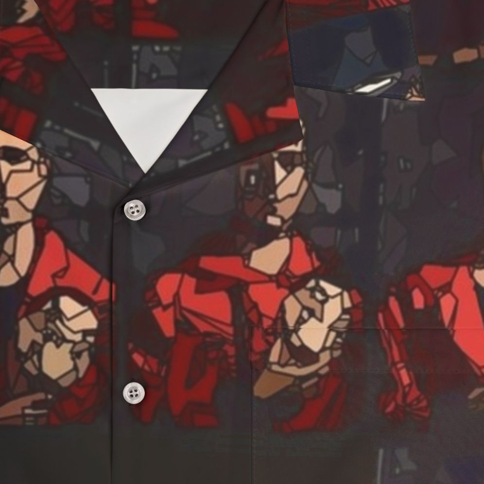 Money Heist La Casa de Papel Hawaiian Shirt Fan Art - Detail