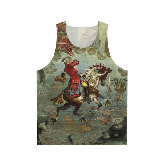 Unisex vintage sea horse tank top