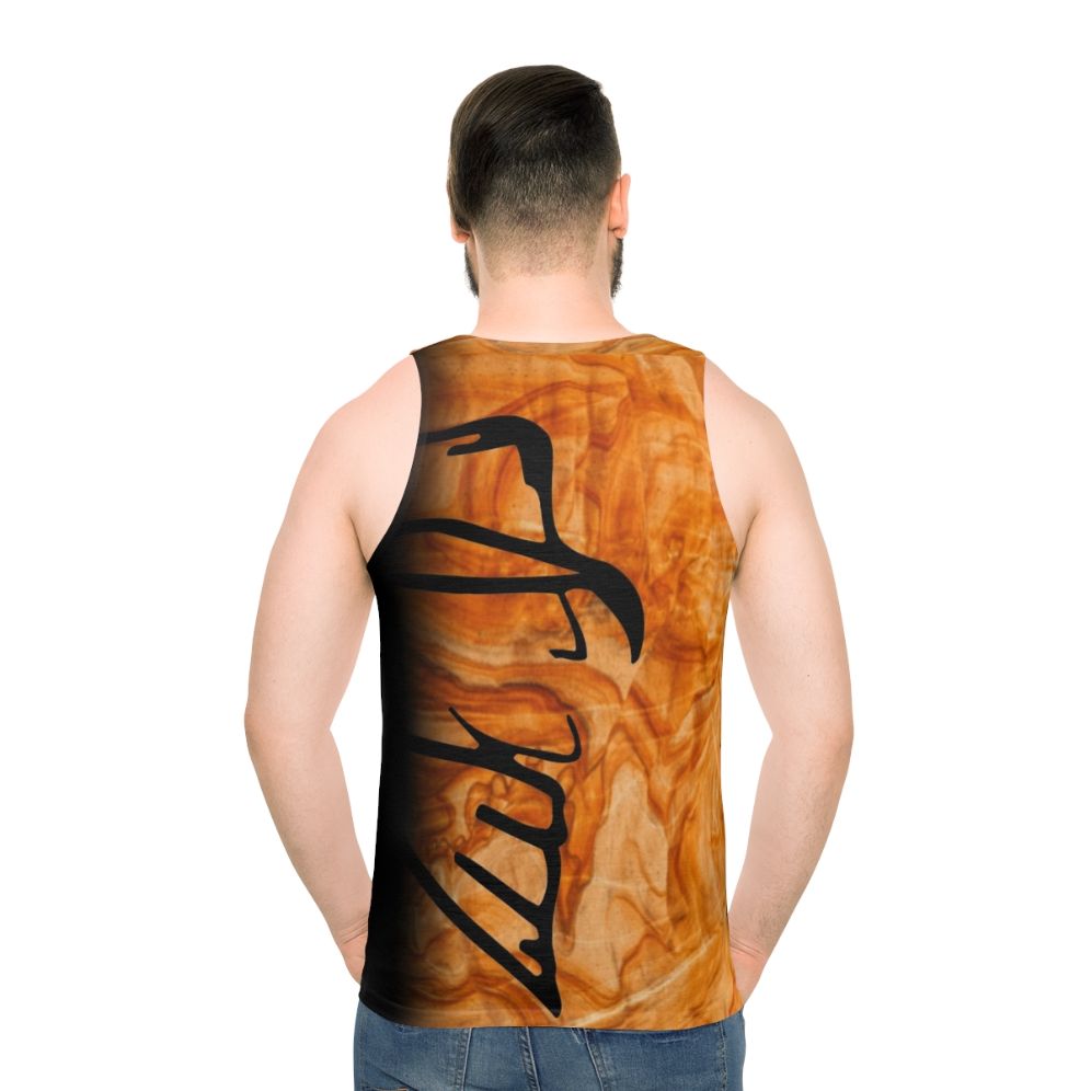 Unisex tank top in camouflage design for outdoor activities - men back