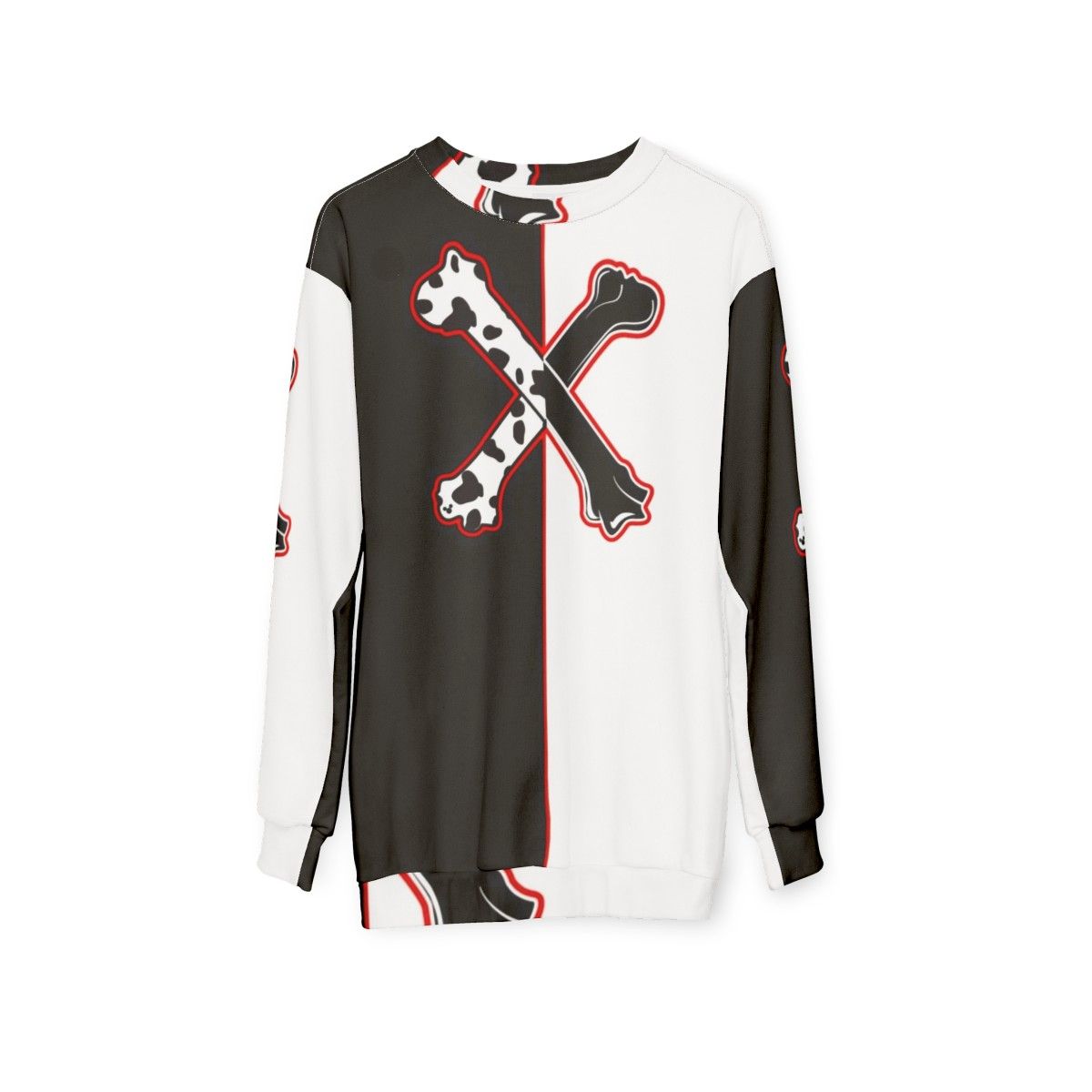 Dalmatian cross bones icon sweatshirt - hanging