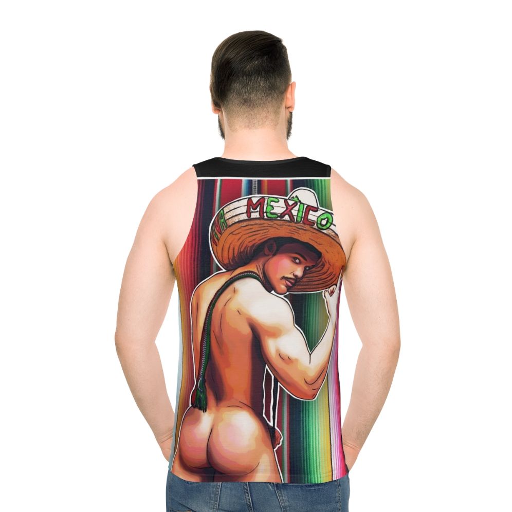 Latinx pride unisex mexico muscle tank top - men back