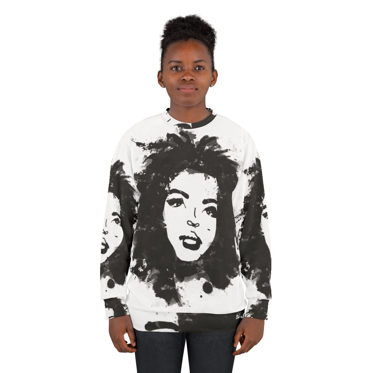 Lauryn Hill Monochrome Graphic Sweatshirt - women