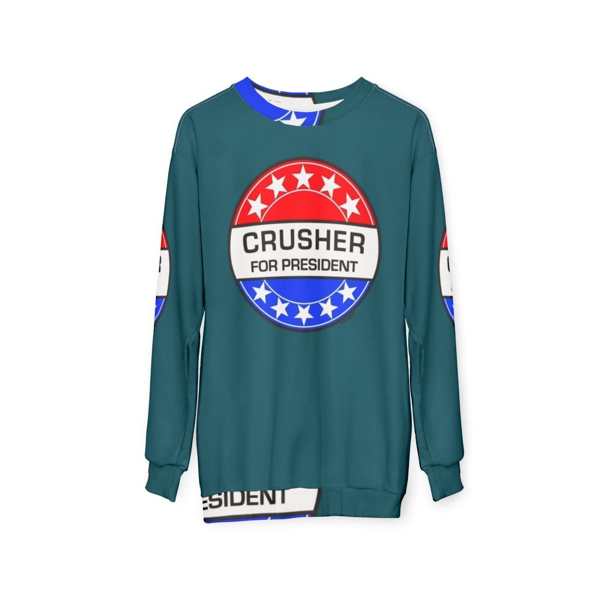 Sci-Fi Presidential Election Crusher Sweatshirt - hanging