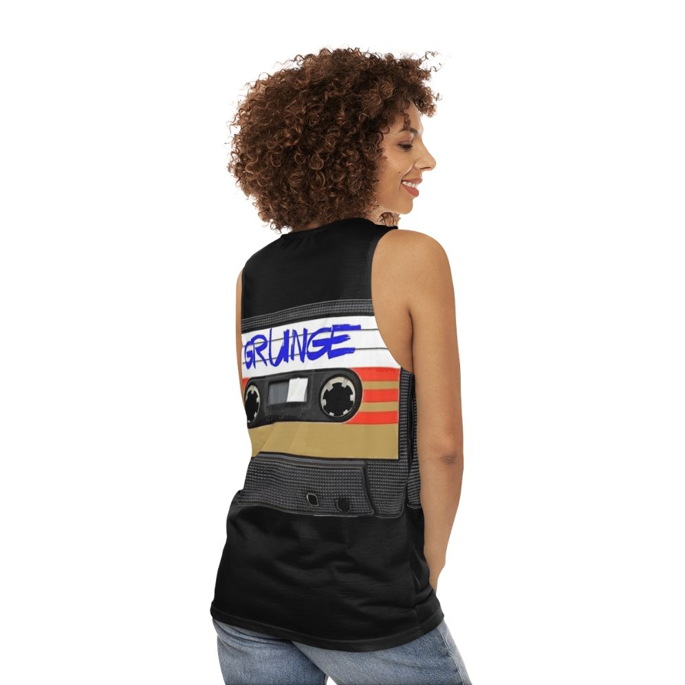 Grunge music unisex tank top - women back