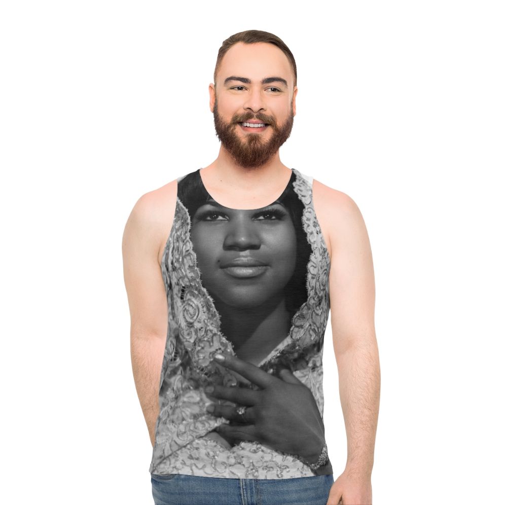 Aretha Franklin Queen of Soul Unisex Tank Top - men