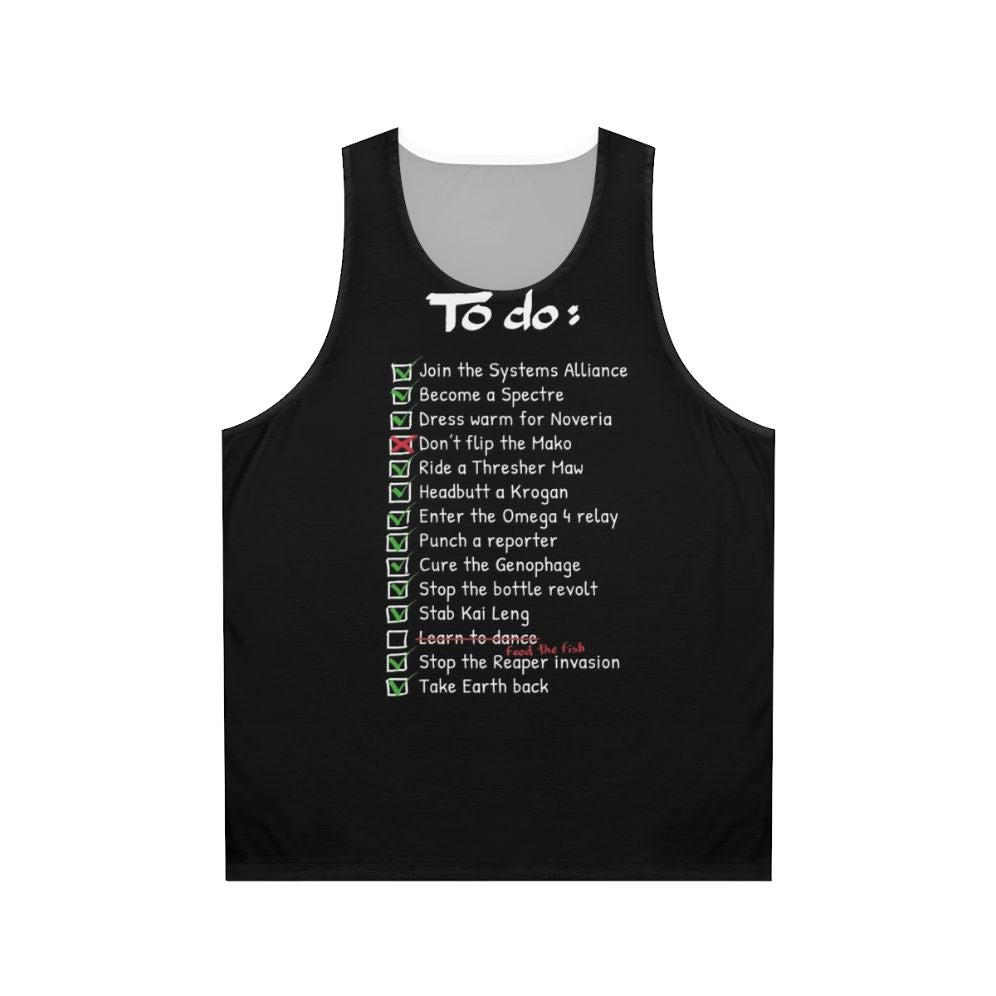 Commander Shepard's To-Do List Unisex Tank Top