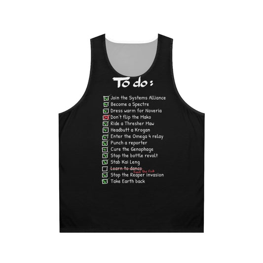 Commander Shepard's To-Do List Unisex Tank Top