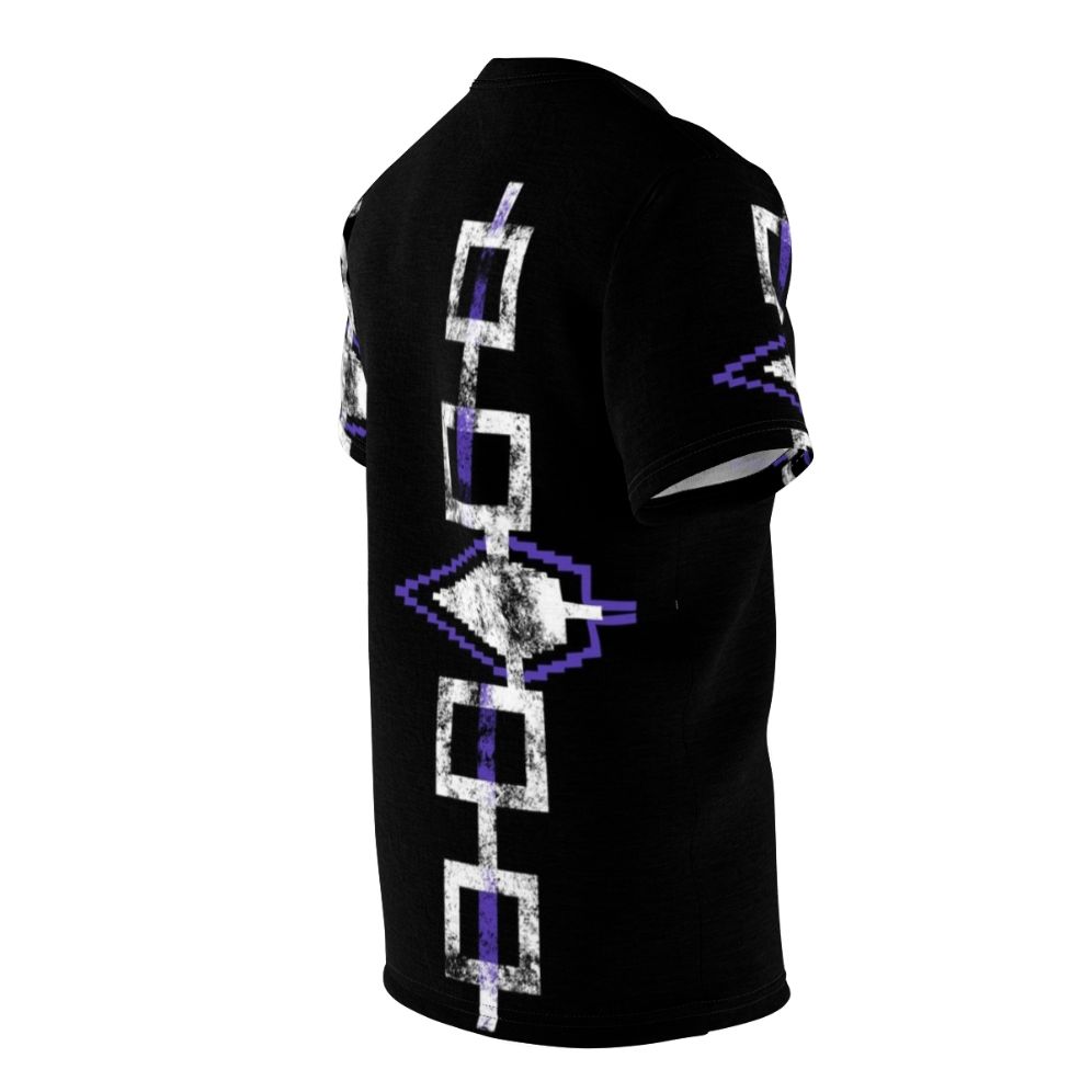 Haudenosaunee Inspired Hiawatha Belt T-shirt with Native American Tribal Design - men right