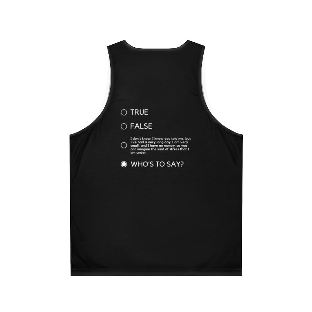 John Mulaney Unisex Tank Top - Back