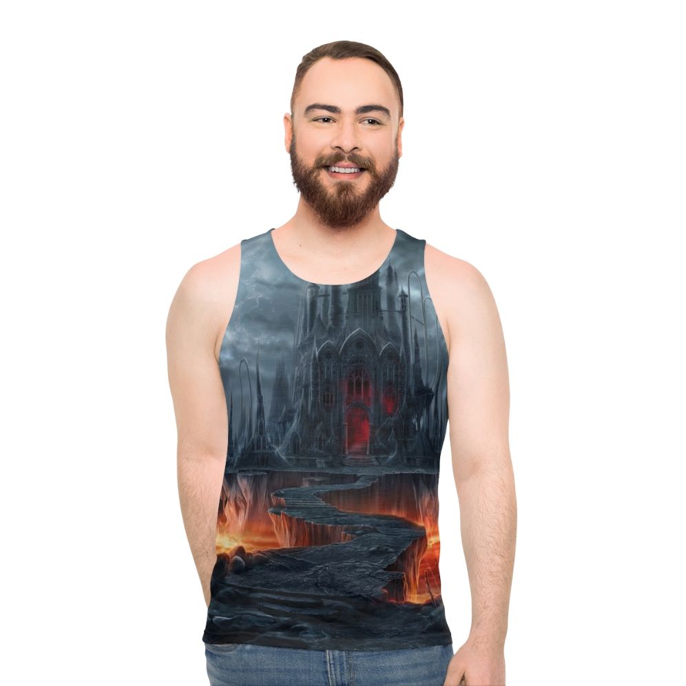 Gothic Dark Castle Unisex Tank Top - men