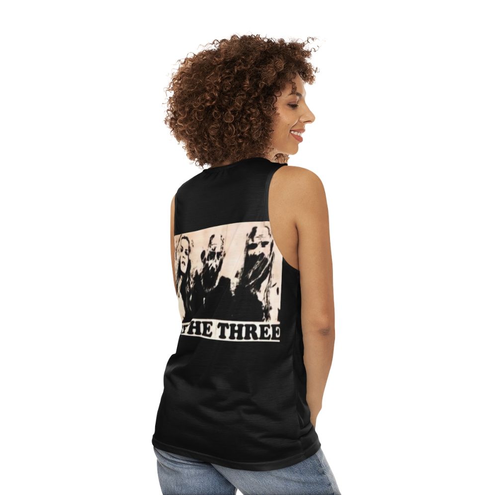 "Free The 3 From Hell" Unisex Tank Top by Rob Zombie - women back