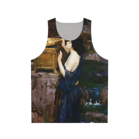 Unisex Pandora tank top featuring John William Waterhouse's artwork