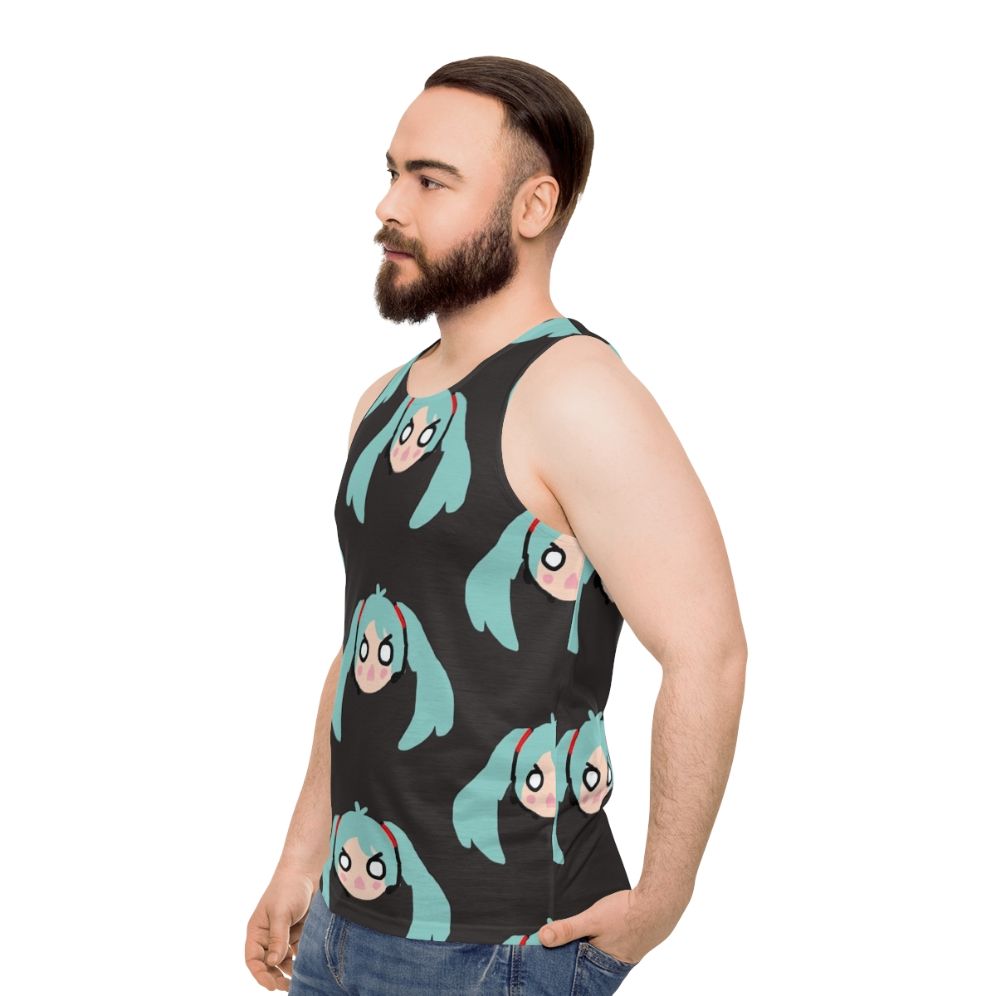 Hatsune Miku Vocaloid Anime LGBTQ+ Unisex Tank Top - men side