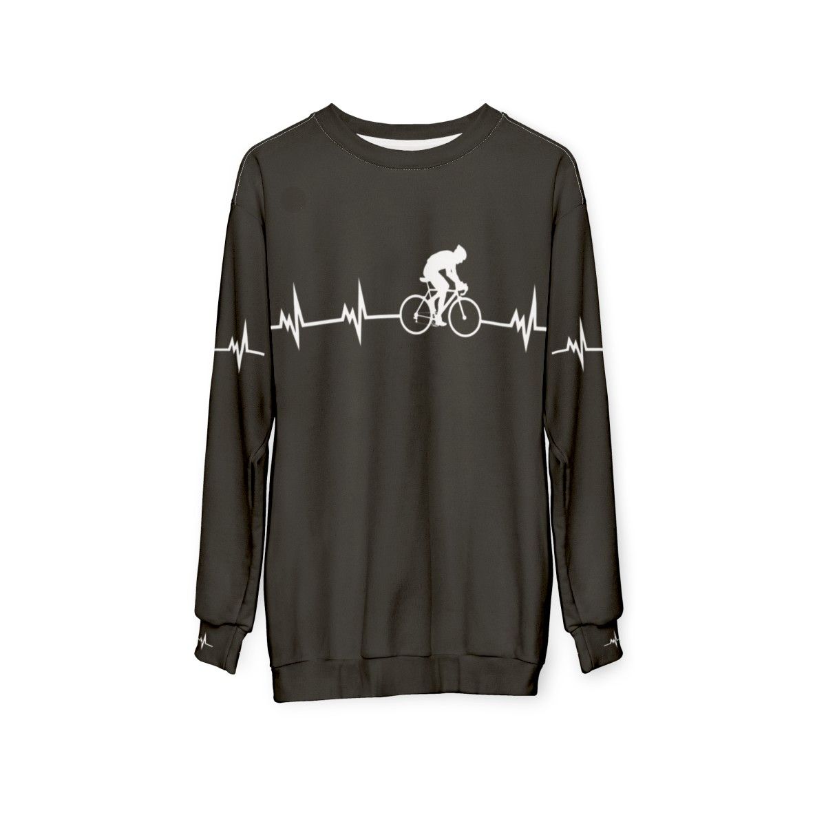 Cycling Heartbeat Graphic Sweatshirt - hanging