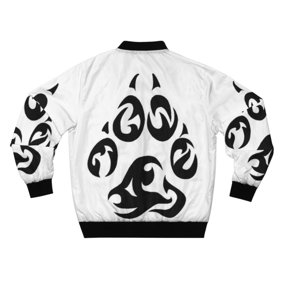 Tribal paw print design on a bomber jacket - Back