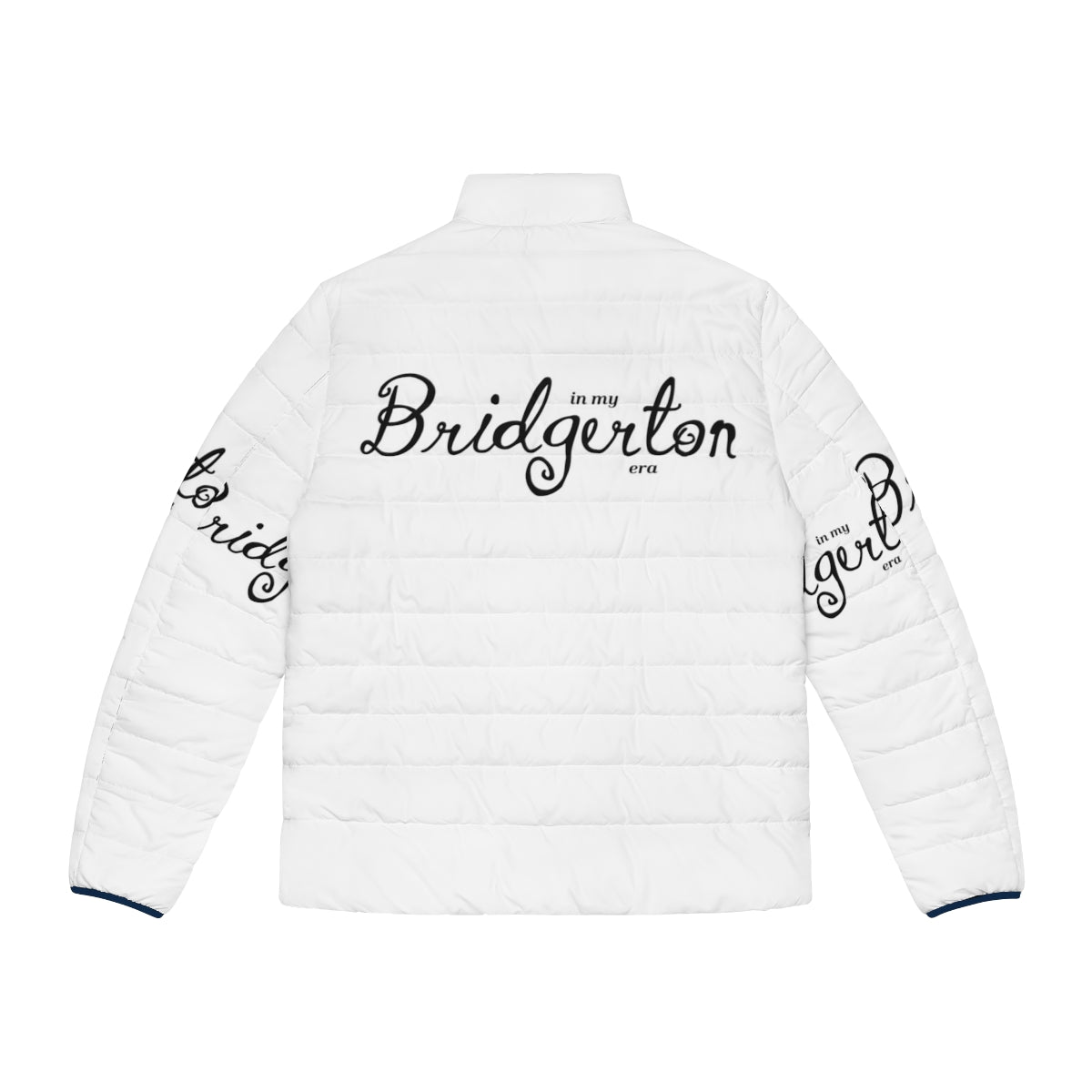 Black puffer jacket inspired by the fashion of Bridgerton - Back