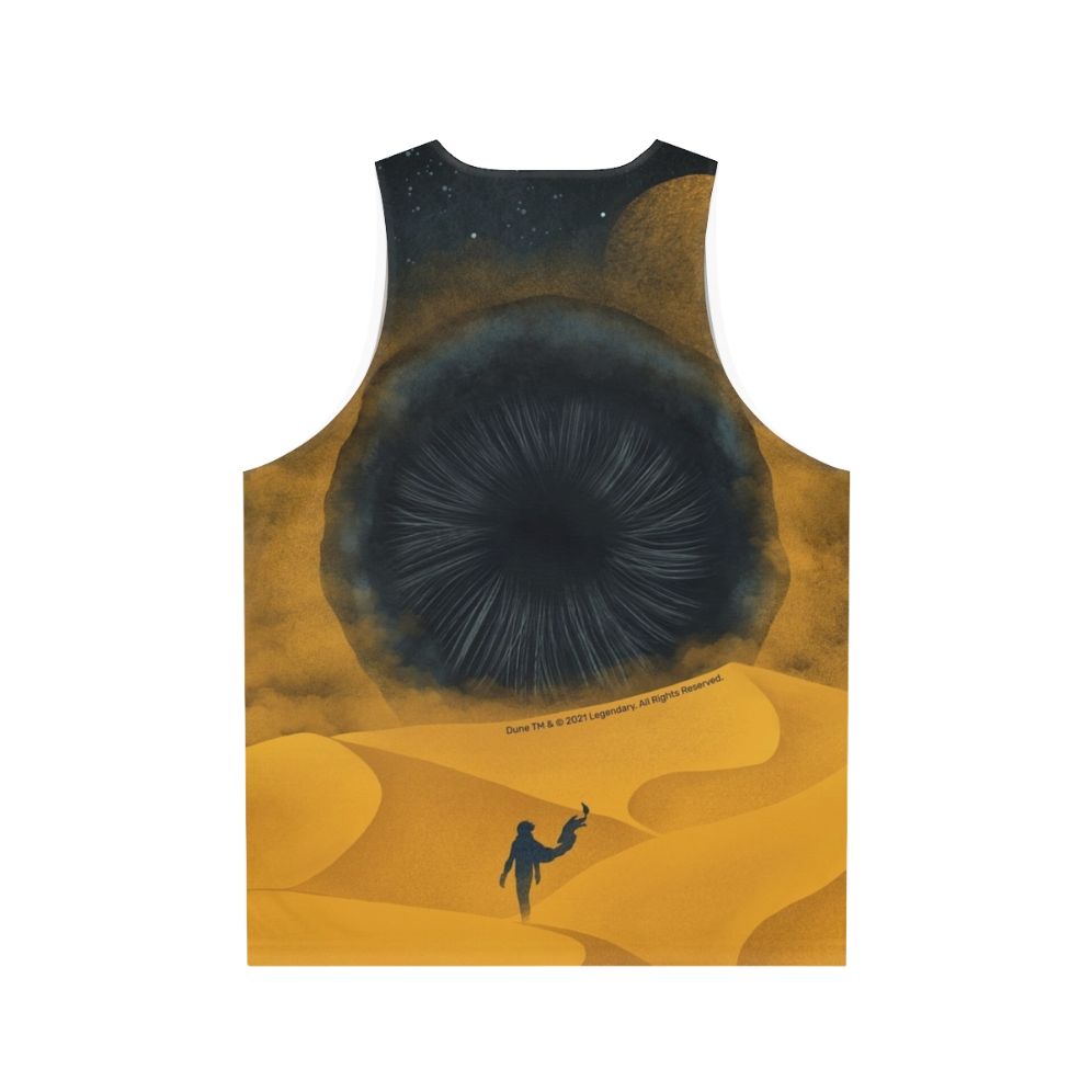 Unisex yellow sand tank top inspired by the Dune movie - Back