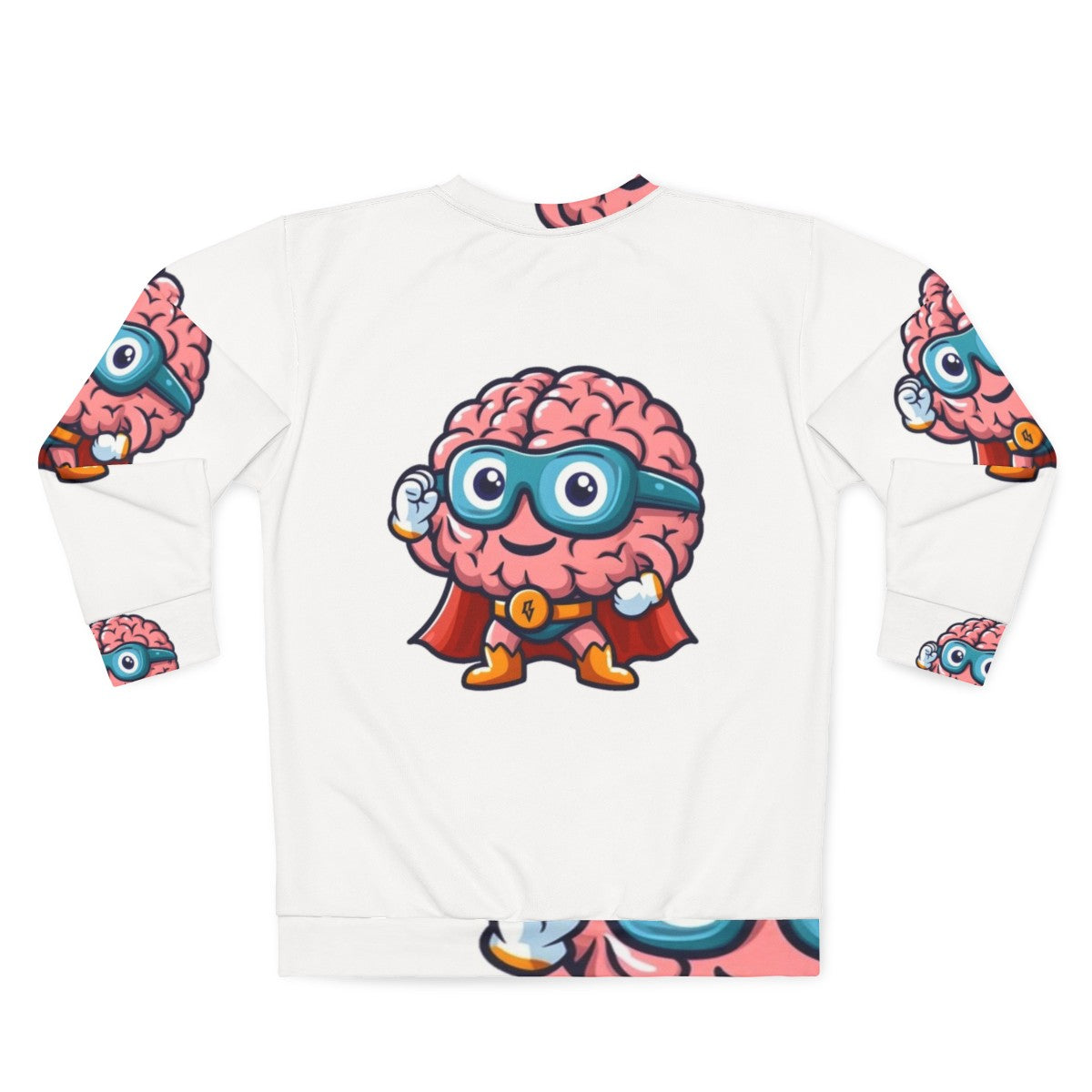 Brave Patient MRI Brain Superhero Sweatshirt - Back