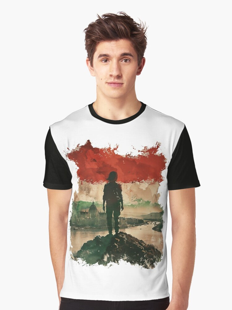 Hungarian flag graphic design t-shirt - Men