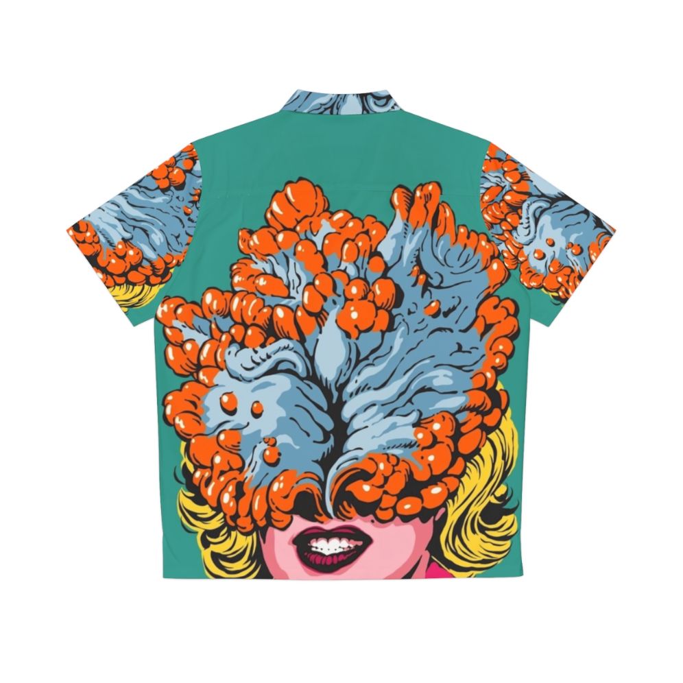 Pop art fungus design on a Hawaiian shirt - Back