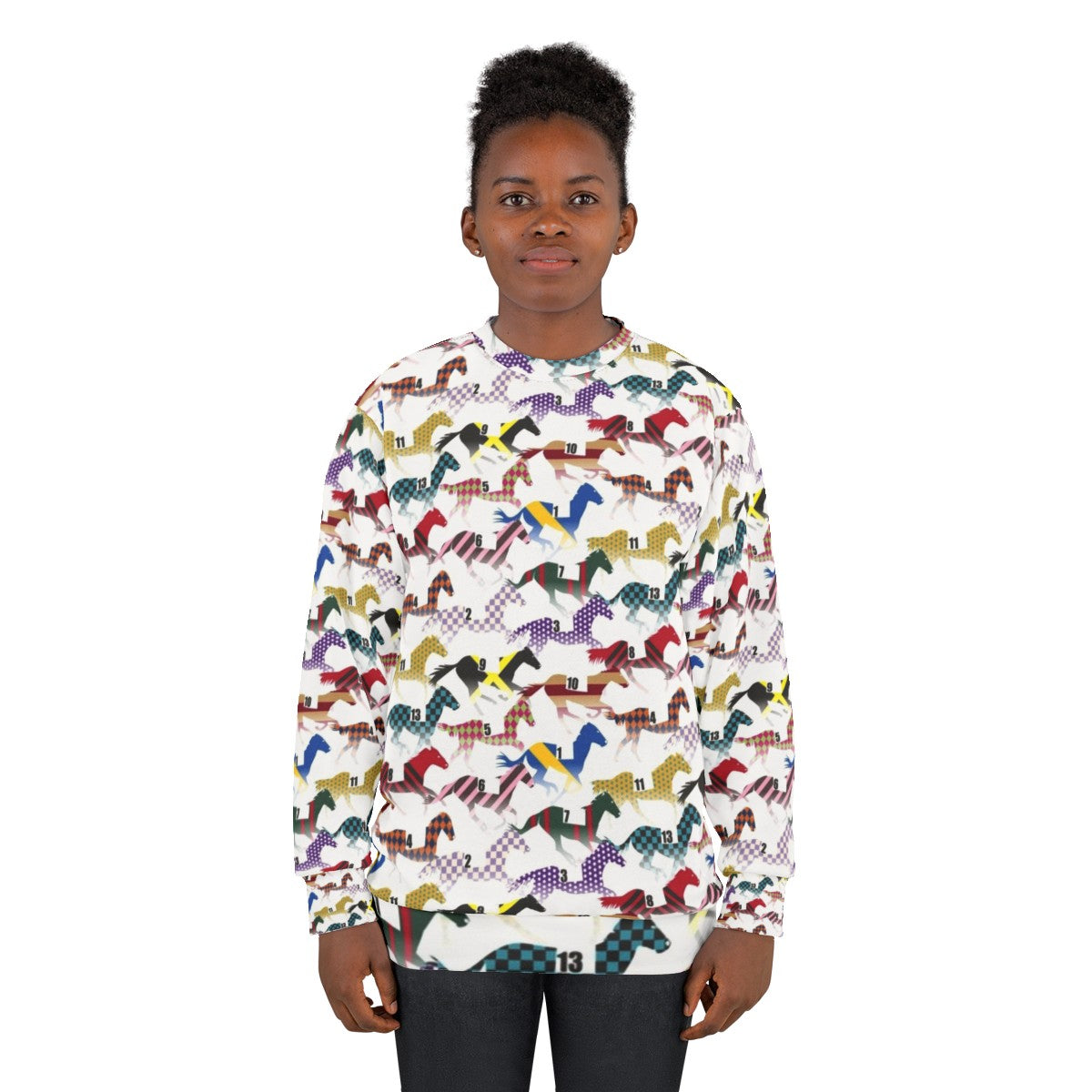 Jockey Silks Pattern Sweatshirt - women