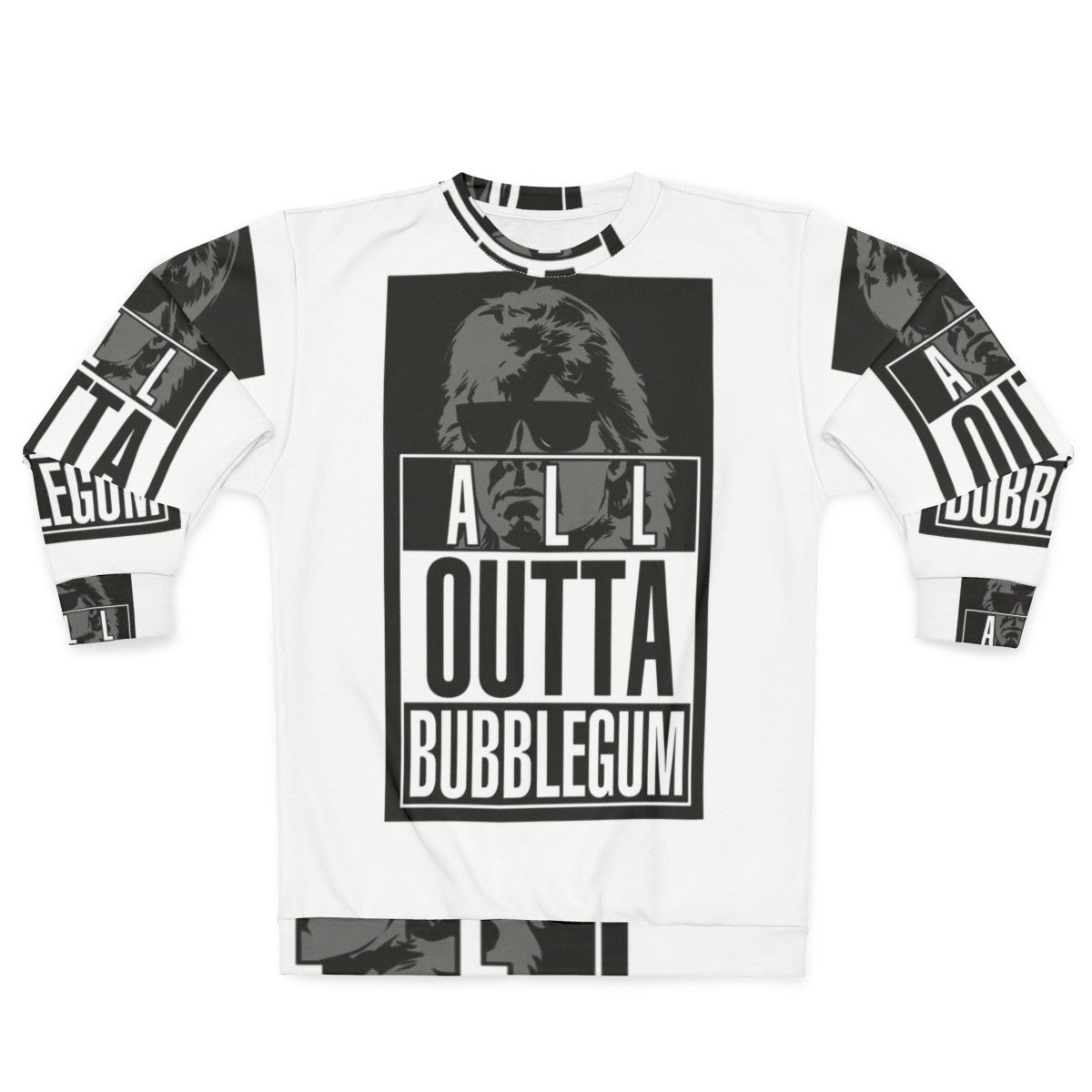 "Straight All Outta Bubblegum" Sci-Fi Sweatshirt with Focus Keywords